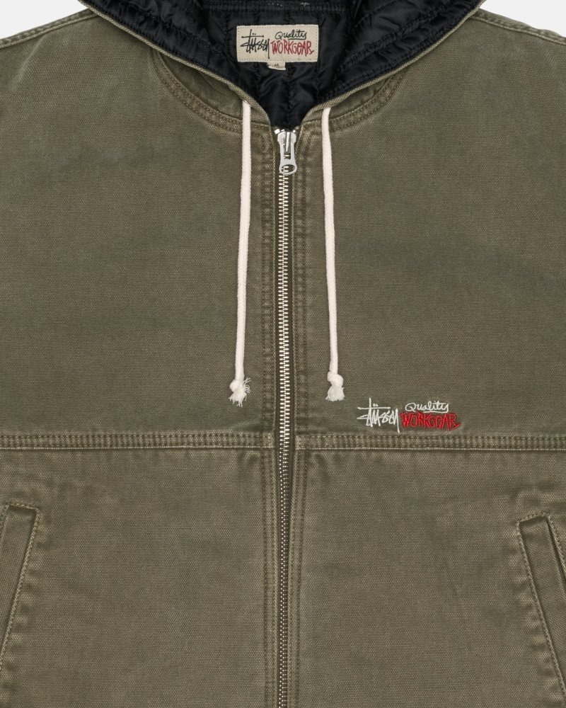 Veste Stussy Travail Insulated Tela Vert Olive | NOQ-9664191