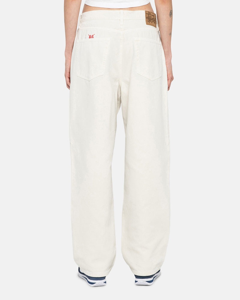 Jean Stussy Big Ol' Washed Tela Bone | QJA-3218930