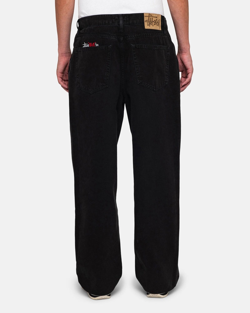 Jean Stussy Big Ol' Washed Tela Noir | TBW-5083332