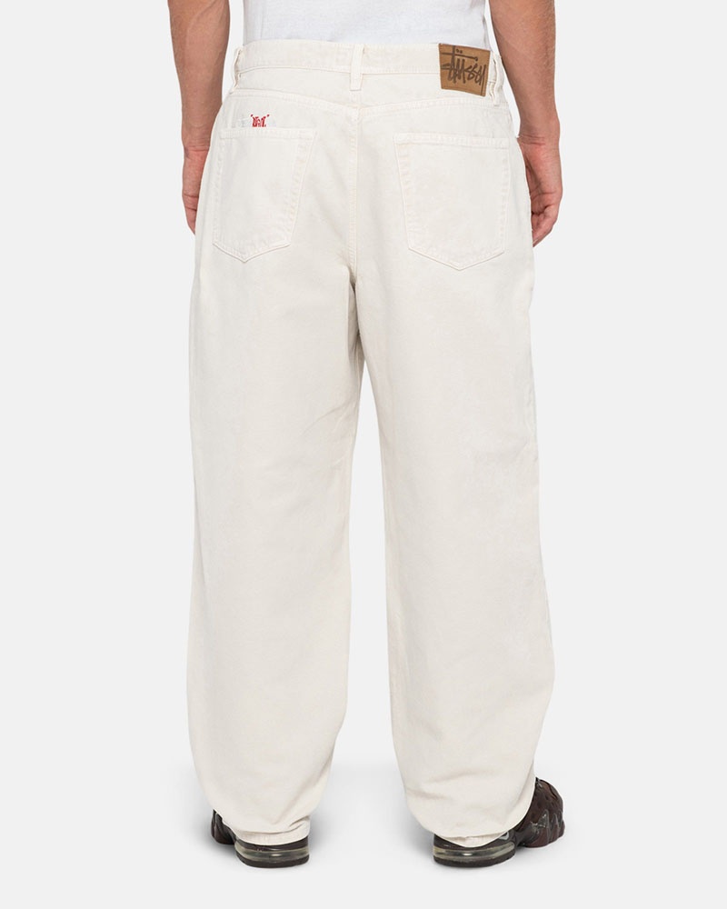 Jean Stussy Big Ol' Washed Tela Bone | QJA-3218930